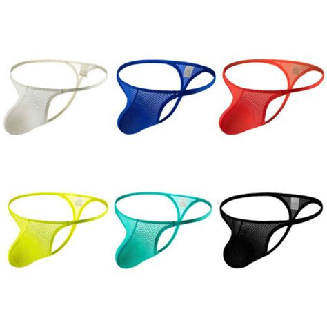 Buy Mens G-string Briefs Thong Bikini Underwear Sexy T Back Pouch ...