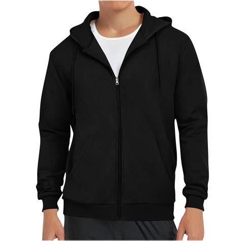 Up to 35% off Hoodies for Men Zip Up Jackets Men's Cargo Solid Color ...