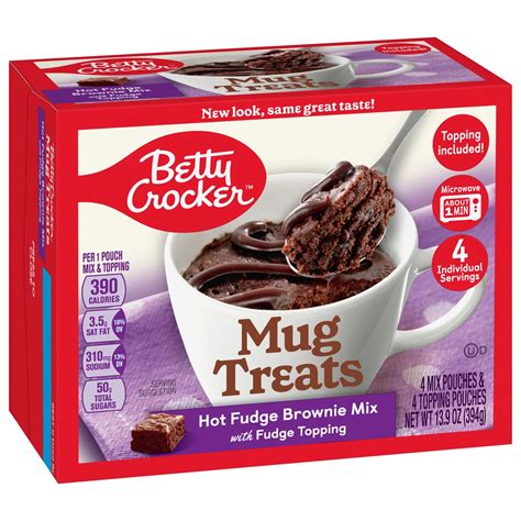 Betty Crocker Mug Treats, Hot Fudge Brownie, 4 Count, 13.9 oz 4 ct | Shipt
