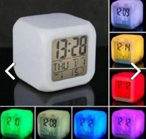 Digital Colour Changing Clock - Colour Changing LED Digital Alarm Clock ...