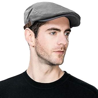 Jeff & Aimy Mens Flat Cap, Newsboy Hat,Summer Ivy Hat for Men Cotton ...