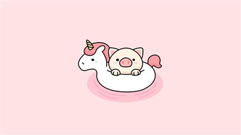 Kawaii unicorn Wallpaper 4K, Cute unicorn, Kawaii pig