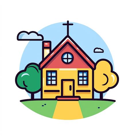 School building icon | Premium AI-generated image