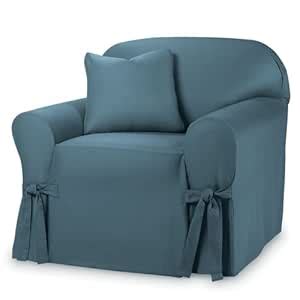 Sure Fit Cotton Duck - Chair Slipcover - Bluestone (SF33053) : Amazon ...