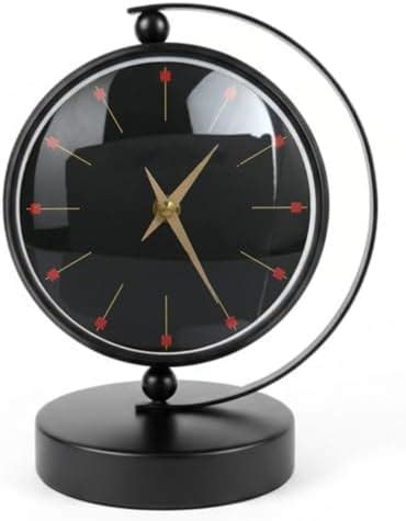 Vintage of world® Table Clock Antique Style 8 in dial 6 in matt Black ...