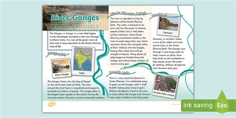 The River Ganges Fact File - KS2 - RE - Hindu Dharma