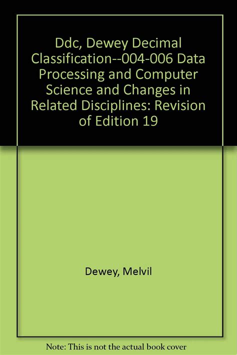Buy Ddc, Dewey Decimal Classification-004-006 Data Processing and ...
