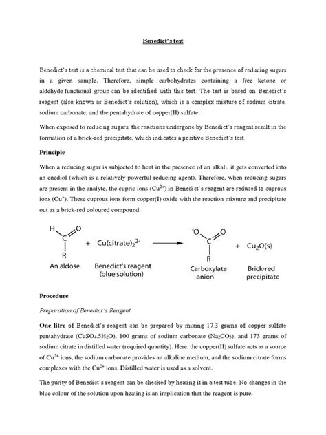 Image result for Benedict Test