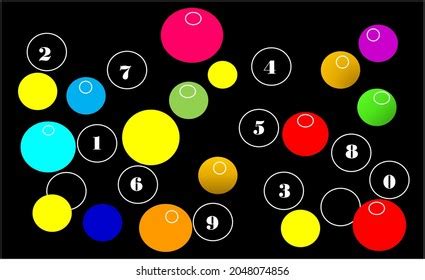 Image result for Colorful Numbers 0-9