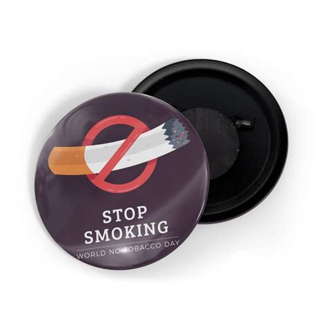 dhcrafts Fridge Magnet Brown No Tobaco Day D2 Glossy Finish Design Pac