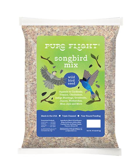 Pure Flight Songbird Mix Wild Bird Seed - Feeders Pet Supply