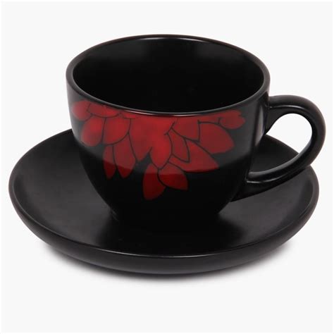 Buy Cadenza Dahlia Stoneware Cup and Saucer - 235ml from Home Centre at ...