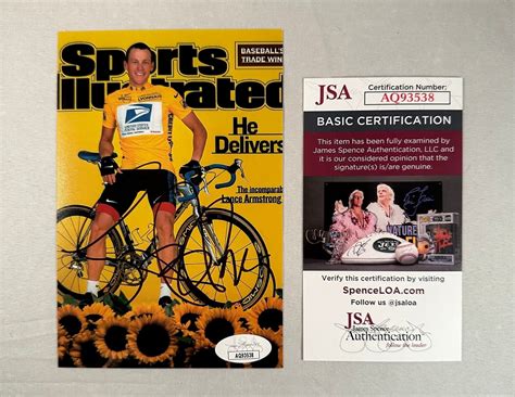 Lance Armstrong Autographed Memorabilia | Signed Photo, Jersey ...