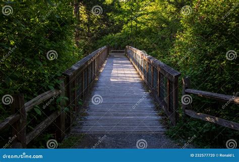 Wooden Bridge Across Whatcom Creek in Maritime Heritage Park at ...