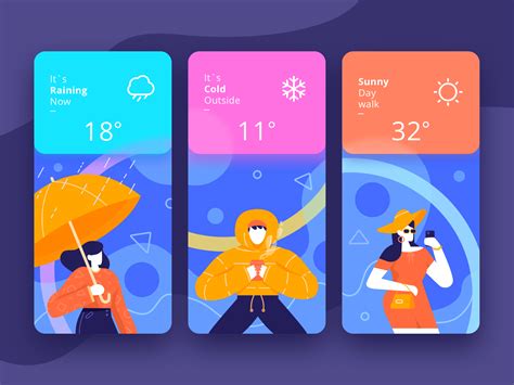 Weather App | App design, Mobile app design inspiration, Presentation slides design