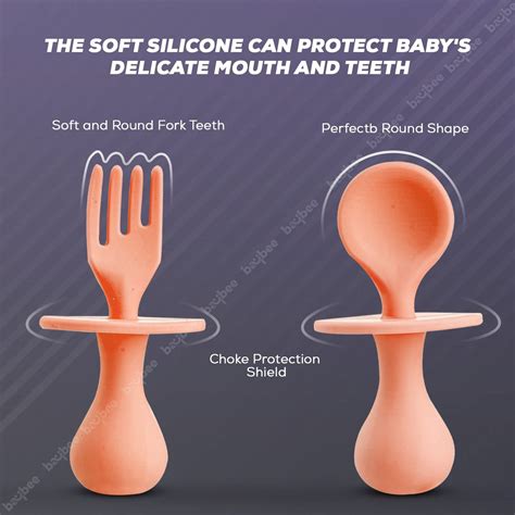 Baybee Silicone Baby Spoon Set for Baby Feeding, Non Toxic BPA Free Tr ...