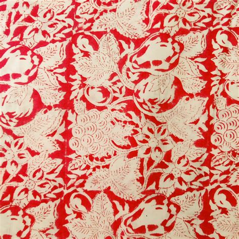 Pre-cut 1 meter Pure Cotton Jaipuri Rust With Wild Jaal Hand Block Pri ...