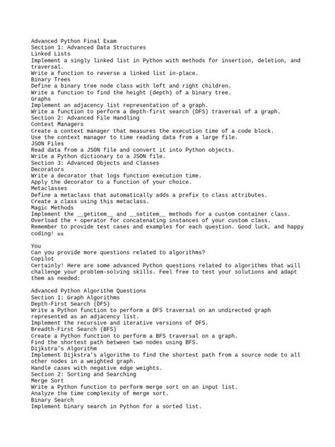 Image result for Python Test Questions