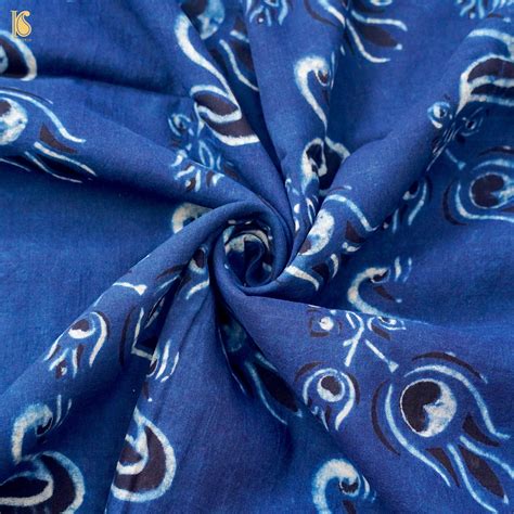 Hand Block Ajrakh Mul Cotton Fabric – Khinkhwab