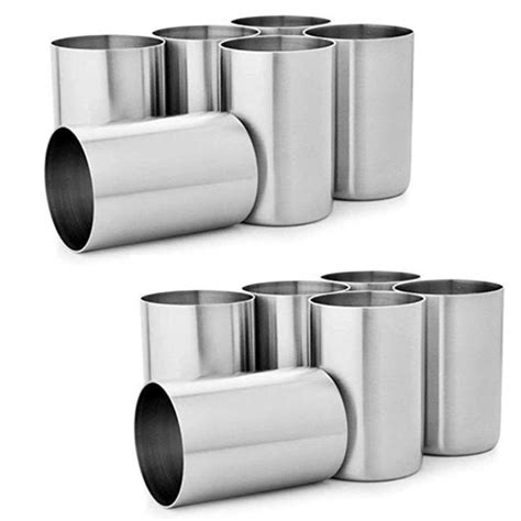 Buy SHINI Lifestyle Stainless Steel Heavy Gauge Glass Set Water/Juice ...
