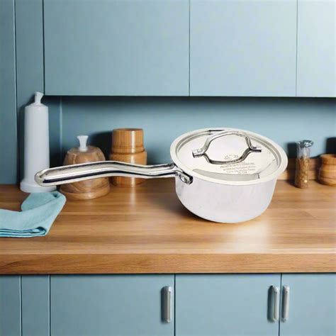 Triply Stainless Steel Sauce Pan with Lid | Strong Wire Handle – Nyra ...