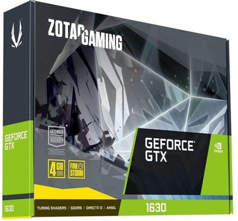 ZOTAC Geforce GTX 1630 4 GB GDDR6 GDDR6 4 GB NVIDIA Chipset 64 bit 1785 ...