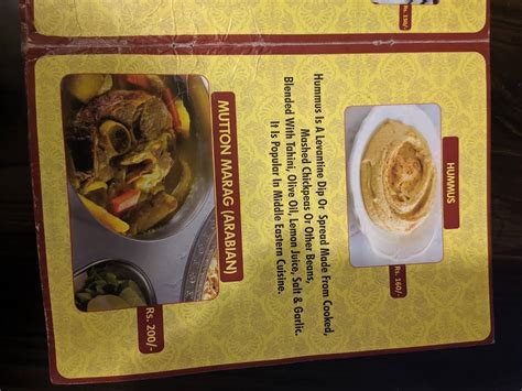Menu at Hotel Classic, Hyderabad
