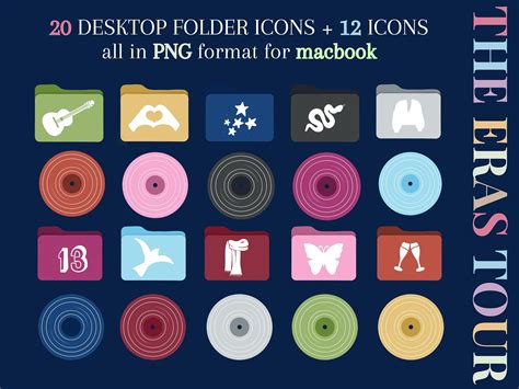 Buy Taylor Swift the Eras Tour Mac Folder Icons Bundle Moodboard Online ...