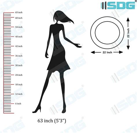 SDG Royal Light Gold Frameless Mirror - 22" x 22" Inch Round (Suitable ...