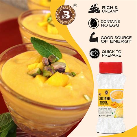 Brew Lab Mango Flavor Custard Powder | Rich, Creamy & Flavorful 100 g