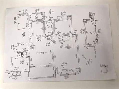广州佛山上门量房测量现场户型图绘制房屋室内cad平面尺寸图纸