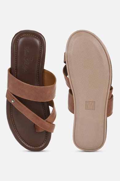 Buy Men Brown Solid Flip Flops Online - 896962 | Louis Philippe