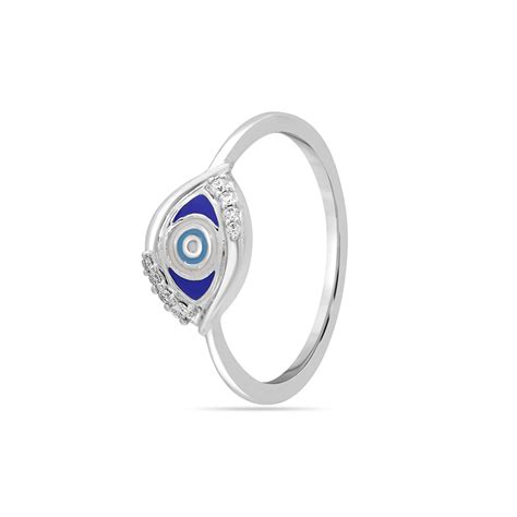 14KT White Gold Dazzling Defender Diamond Finger Ring