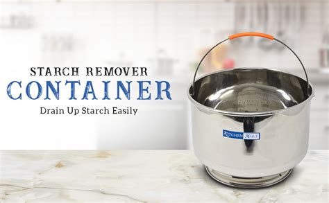 Buy Kitchen Mart Premium Stainless Steel Starch Remover Container for ...