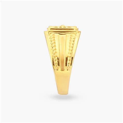 Starburst Gold Finger Ring for Men