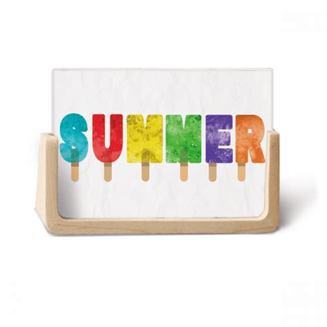 Summer English palabra helados helados Pantalla de escritorio fotográfica de madera | Walmart en ...