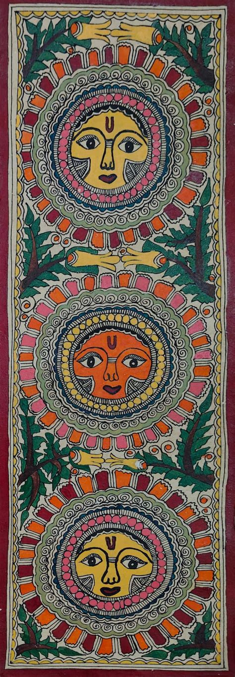 Madhubani Painting of Sun