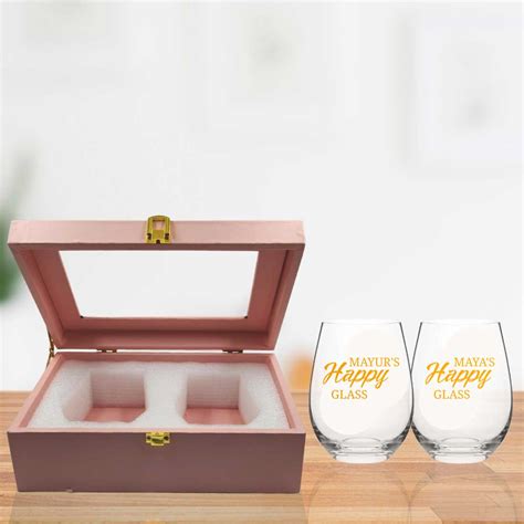 Personalized Cocktail Glasses Stemless Wine Glass Whiskey Bar Glasses ...