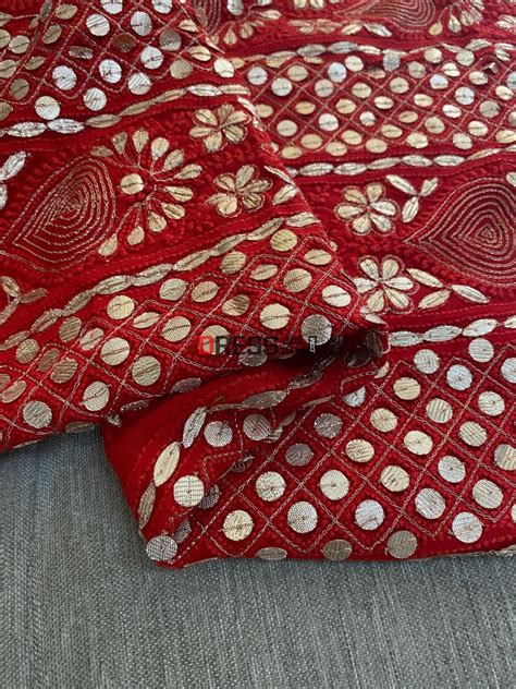 Red Chikankari Gota Patti Suit. – Dress365days