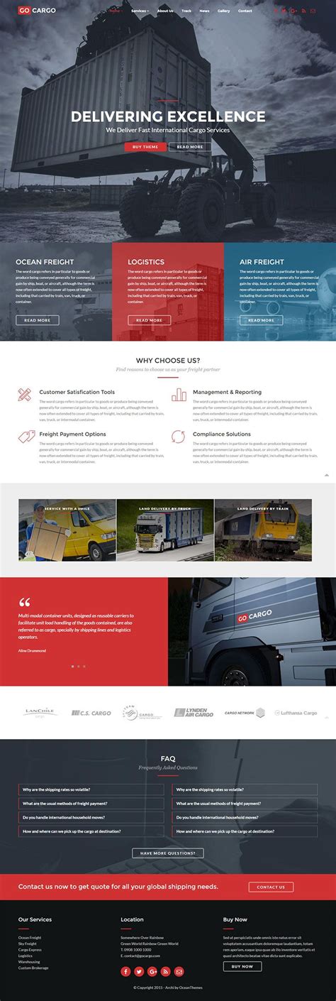 gocargo v1 9 1 freight logistics transportation wordpress theme