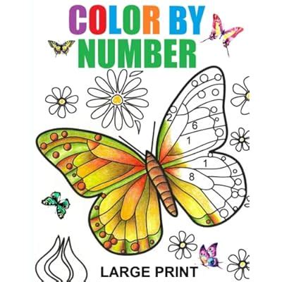 Large Print Color By Number Adult Coloring Book: | Ubuy India