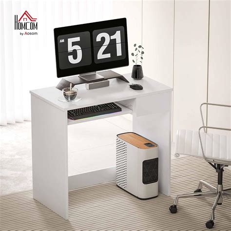HOMCOM 80cm Compact Computer Desk with Keyboard India | Ubuy