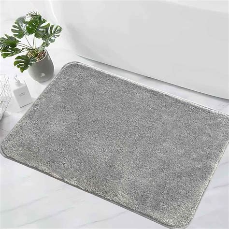 Amazon.com: ICTEISOM Premium Grey Bath Mat, Absorbent and Non-Slip ...
