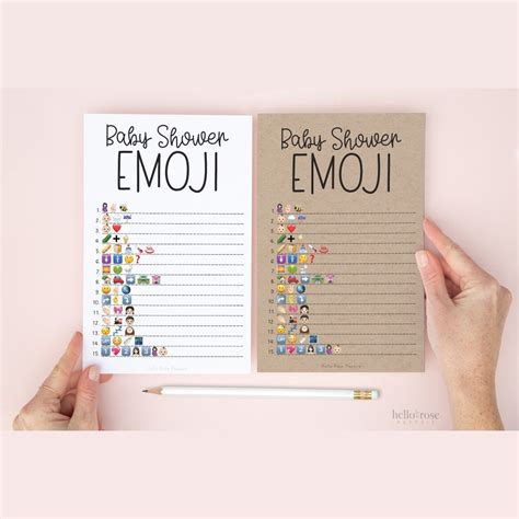 Rainbow Baby Shower Emoji Game Printable Emoji Pictionary Game Etsy | My XXX Hot Girl