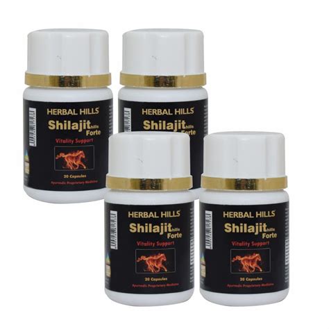 Herbal Hills Shilajit Forte Capsules (20 Capsules (Pack of 4)) : Amazon ...