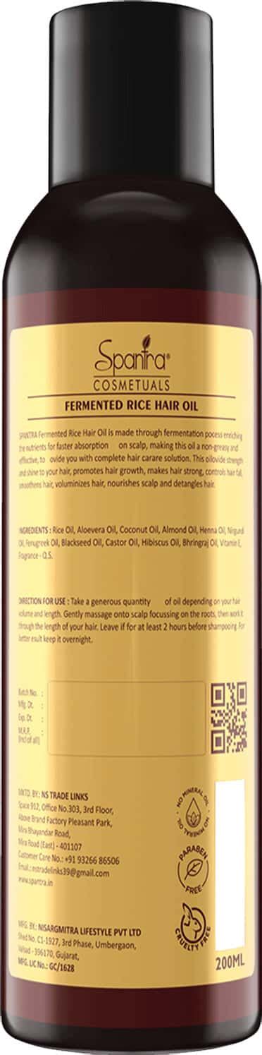 Buy SPANTRA FERMENTED RICE HAIR OIL, 200ML Online & Get Upto 60% OFF at ...