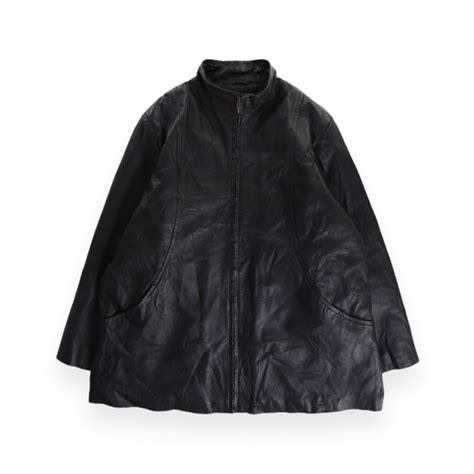 【COU】1990s vintage stand collar genuine leather jacket -4055- | cv