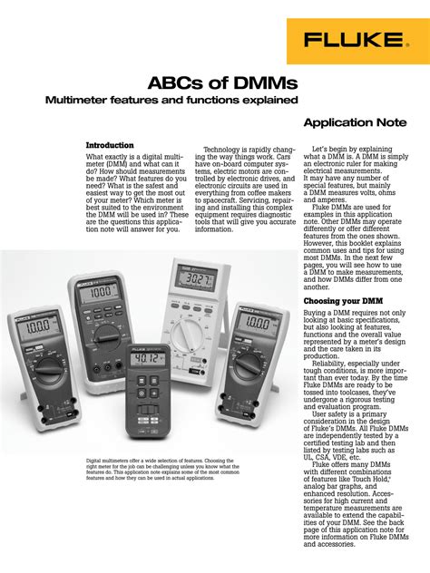 Image result for fluke multimeter functions