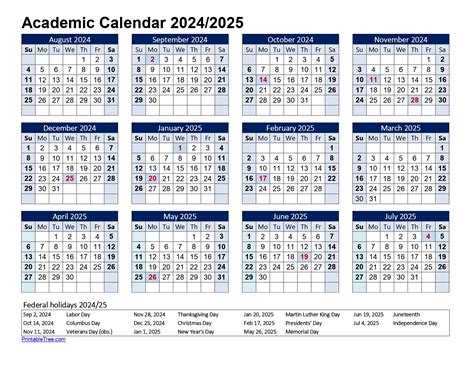Blank Academic Calendar 25 26