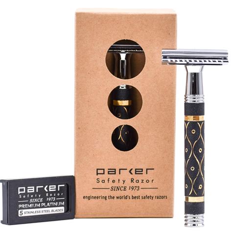 PARKER Safety Razor Men 65R Super Heavyweight Double Edge Safety Razor ...